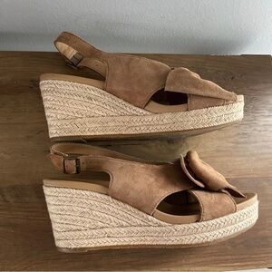 UGG Tan Suede Wedge Sandals